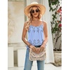 image:imageZeagoo Womens Camisole Tank Tops Summer Adjustable Spaghetti Strap Loose Flowy Sleeveless Shirts Beach Vacation ClothesSf166