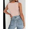 image:imageZeagoo Womens Double Lined Crew Neck Tank Tops Cute Summer Sleeveless Workout Tops Basic Going Out Clothes 2026Champagne