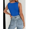 image:imageZeagoo Womens Double Lined Crew Neck Tank Tops Cute Summer Sleeveless Workout Tops Basic Going Out Clothes 2026Royal Blue