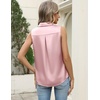 image:imageZeagoo Womens Satin Blouse Sleeveless Silk Tank Tops Button Down Shirts Business Casual Outfits 2026Pink2