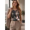 image:imageZeagoo Womens Satin Tank Top Pleated Shoulder Sleeveless Blouse Round Neck Dressy Business Casual Work Office Summer TopCx278