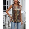 image:imageZeagoo Womens Satin Tank Top Pleated Shoulder Sleeveless Blouse Round Neck Dressy Business Casual Work Office Summer TopMz721 Multicolor