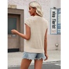 image:imageZeagoo Womens Spring Summer Crochet Tops Cap Sleeve Sweater Vest Hollow Out Pullover Shirts Beach Vacation ClothesApricot