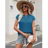 image:imageZeagoo Womens Spring Summer Crochet Tops Cap Sleeve Sweater Vest Hollow Out Pullover Shirts Beach Vacation ClothesLake Blue