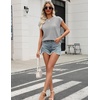 image:imageZeagoo Womens Spring Summer Crochet Tops Cap Sleeve Sweater Vest Hollow Out Pullover Shirts Beach Vacation ClothesLight Grey