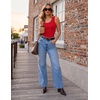 image:imageZeagoo Womens Square Neck Ribbed Tank Tops 2026 Summer Casual Slim Fit Basic Sleeveless Shirts Cute Going Out TopRed