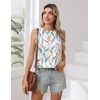 image:imageZeagoo Womens Tank Tops 2026 Loose Fit High Neck Summer Top Dressy Casual Sleeveless Shirts with Pocket1leaf White
