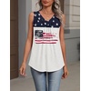 image:imageZeagoo Womens Tank Tops Summer Sleeveless Loose Fit Tops V Neck Pleated Shirts Basic Tees Dressy Casual Trendy ClothesGq39american Flag