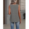 image:imageZeagoo Womens Tank Tops Summer Sleeveless Loose Fit Tops V Neck Pleated Shirts Basic Tees Dressy Casual Trendy ClothesGrey
