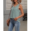 image:imageZeagoo Womens Tank Tops Summer Sleeveless Loose Fit Tops V Neck Pleated Shirts Basic Tees Dressy Casual Trendy ClothesXh521green Floral