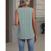 image:imageZeagoo Womens Tank Tops Summer Sleeveless Loose Fit Tops V Neck Pleated Shirts Basic Tees Dressy Casual Trendy ClothesXh521green Floral