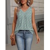 image:imageZeagoo Womens Tank Tops Summer Sleeveless Loose Fit Tops V Neck Pleated Shirts Basic Tees Dressy Casual Trendy ClothesXh521green Floral