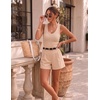 image:imageZeagoo Womens Tank Tops V Neck Ribbed Knit Slim Fitted Basic Sleeveless Tops Casual Summer Clothes 2026Apricot