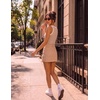 image:imageZeagoo Womens Tank Tops V Neck Ribbed Knit Slim Fitted Basic Sleeveless Tops Casual Summer Clothes 2026Bstripe Brown White