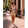 image:imageZeagoo Womens Tank Tops V Neck Ribbed Knit Slim Fitted Basic Sleeveless Tops Casual Summer Clothes 2026Bstripe Brown White