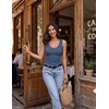 image:imageZeagoo Womens Tank Tops V Neck Ribbed Knit Slim Fitted Basic Sleeveless Tops Casual Summer Clothes 2026Dark Blue