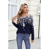 image:imageZeagoo Womens Tops Long Sleeve Shirts Boho Tops for Women 2026 Fall Blouses Ladies Sweatshirts Spring Fashion ClothingBlack Flower