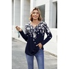 image:imageZeagoo Womens Tops Long Sleeve Shirts Boho Tops for Women 2026 Fall Blouses Ladies Sweatshirts Spring Fashion ClothingBlack Flower