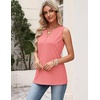 image:imageZeagoo Womens V Neck Tank Tops 2026 Summer Tops Casual Sleeveless Shirts Loose Fit Dressy Business Work ClothesCoral