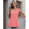 image:imageZeagoo Womens V Neck Tank Tops 2026 Summer Tops Casual Sleeveless Shirts Loose Fit Dressy Business Work ClothesCoral