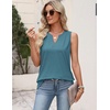 image:imageZeagoo Womens V Neck Tank Tops 2026 Summer Tops Casual Sleeveless Shirts Loose Fit Dressy Business Work ClothesTurquoise