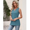 image:imageZeagoo Womens V Neck Tank Tops 2026 Summer Tops Casual Sleeveless Shirts Loose Fit Dressy Business Work ClothesTurquoise