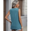 image:imageZeagoo Womens V Neck Tank Tops 2026 Summer Tops Casual Sleeveless Shirts Loose Fit Dressy Business Work ClothesTurquoise