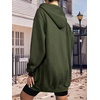 image:imageZeagoo Womens Zip Up Hoodies Long Tunic Sweatshirts Oversized Fleece Casual Long Sleeve 2026 Fall Hoodie Jacket Coat01 Army Green