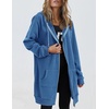 image:imageZeagoo Womens Zip Up Hoodies Long Tunic Sweatshirts Oversized Fleece Casual Long Sleeve 2026 Fall Hoodie Jacket Coat01 Blue