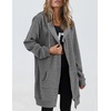 image:imageZeagoo Womens Zip Up Hoodies Long Tunic Sweatshirts Oversized Fleece Casual Long Sleeve 2026 Fall Hoodie Jacket Coat01 Dark Grey