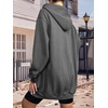 image:imageZeagoo Womens Zip Up Hoodies Long Tunic Sweatshirts Oversized Fleece Casual Long Sleeve 2026 Fall Hoodie Jacket Coat01 Dark Grey