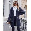 image:imageZeagoo Womens Zip Up Hoodies Long Tunic Sweatshirts Oversized Fleece Casual Long Sleeve 2026 Fall Hoodie Jacket Coat01 Dark Navy Blue