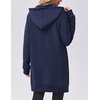 image:imageZeagoo Womens Zip Up Hoodies Long Tunic Sweatshirts Oversized Fleece Casual Long Sleeve 2026 Fall Hoodie Jacket Coat01 Dark Navy Blue