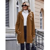 image:imageZeagoo Womens Zip Up Hoodies Long Tunic Sweatshirts Oversized Fleece Casual Long Sleeve 2026 Fall Hoodie Jacket Coat01 Light Brown