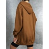 image:imageZeagoo Womens Zip Up Hoodies Long Tunic Sweatshirts Oversized Fleece Casual Long Sleeve 2026 Fall Hoodie Jacket Coat01 Light Brown