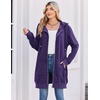 image:imageZeagoo Womens Zip Up Hoodies Long Tunic Sweatshirts Oversized Fleece Casual Long Sleeve 2026 Fall Hoodie Jacket Coat01 Purple