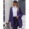 image:imageZeagoo Womens Zip Up Hoodies Long Tunic Sweatshirts Oversized Fleece Casual Long Sleeve 2026 Fall Hoodie Jacket Coat01 Purple