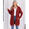 image:imageZeagoo Womens Zip Up Hoodies Long Tunic Sweatshirts Oversized Fleece Casual Long Sleeve 2026 Fall Hoodie Jacket Coat01 Red