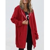 image:imageZeagoo Womens Zip Up Hoodies Long Tunic Sweatshirts Oversized Fleece Casual Long Sleeve 2026 Fall Hoodie Jacket Coat01 Red