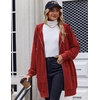 image:imageZeagoo Womens Zip Up Hoodies Long Tunic Sweatshirts Oversized Fleece Casual Long Sleeve 2026 Fall Hoodie Jacket Coat01 Red