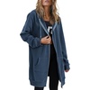 image:imageZeagoo Womens Zip Up Hoodies Long Tunic Sweatshirts Oversized Fleece Casual Long Sleeve 2026 Fall Hoodie Jacket Coat01 Royal Blue