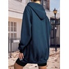 image:imageZeagoo Womens Zip Up Hoodies Long Tunic Sweatshirts Oversized Fleece Casual Long Sleeve 2026 Fall Hoodie Jacket Coat01 Royal Blue