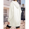 image:imageZeagoo Womens Zip Up Hoodies Long Tunic Sweatshirts Oversized Fleece Casual Long Sleeve 2026 Fall Hoodie Jacket Coat01 White