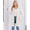 image:imageZeagoo Womens Zip Up Hoodies Long Tunic Sweatshirts Oversized Fleece Casual Long Sleeve 2026 Fall Hoodie Jacket Coat01 White
