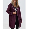 image:imageZeagoo Womens Zip Up Hoodies Long Tunic Sweatshirts Oversized Fleece Casual Long Sleeve 2026 Fall Hoodie Jacket Coat01 Wine Red