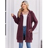 image:imageZeagoo Womens Zip Up Hoodies Long Tunic Sweatshirts Oversized Fleece Casual Long Sleeve 2026 Fall Hoodie Jacket Coat01 Wine Red