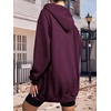 image:imageZeagoo Womens Zip Up Hoodies Long Tunic Sweatshirts Oversized Fleece Casual Long Sleeve 2026 Fall Hoodie Jacket Coat01 Wine Red