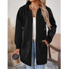 image:imageZeagoo Womens Zip Up Hoodies Long Tunic Sweatshirts Oversized Fleece Casual Long Sleeve 2026 Fall Hoodie Jacket Coat01black