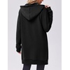 image:imageZeagoo Womens Zip Up Hoodies Long Tunic Sweatshirts Oversized Fleece Casual Long Sleeve 2026 Fall Hoodie Jacket Coat01black