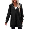 image:imageZeagoo Womens Zip Up Hoodies Long Tunic Sweatshirts Oversized Fleece Casual Long Sleeve 2026 Fall Hoodie Jacket Coat01black